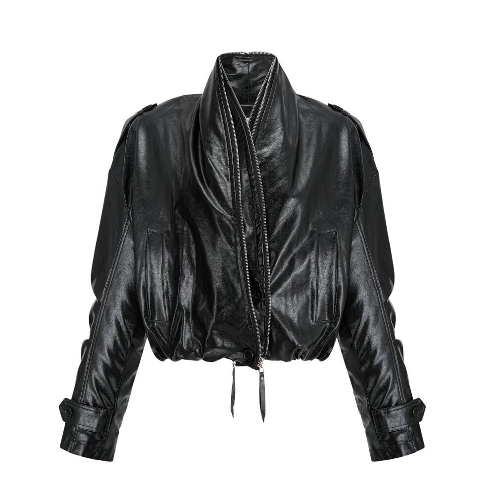 NWOT Black Leather Moto Jacket